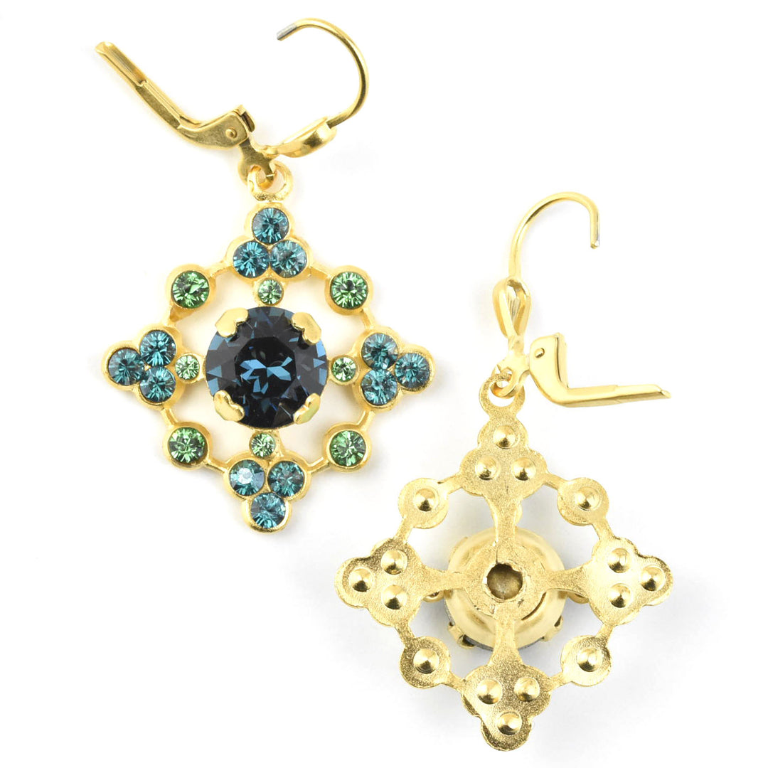 Baroque Crystal Snowflake Earrings - Goldmakers Fine Jewelry