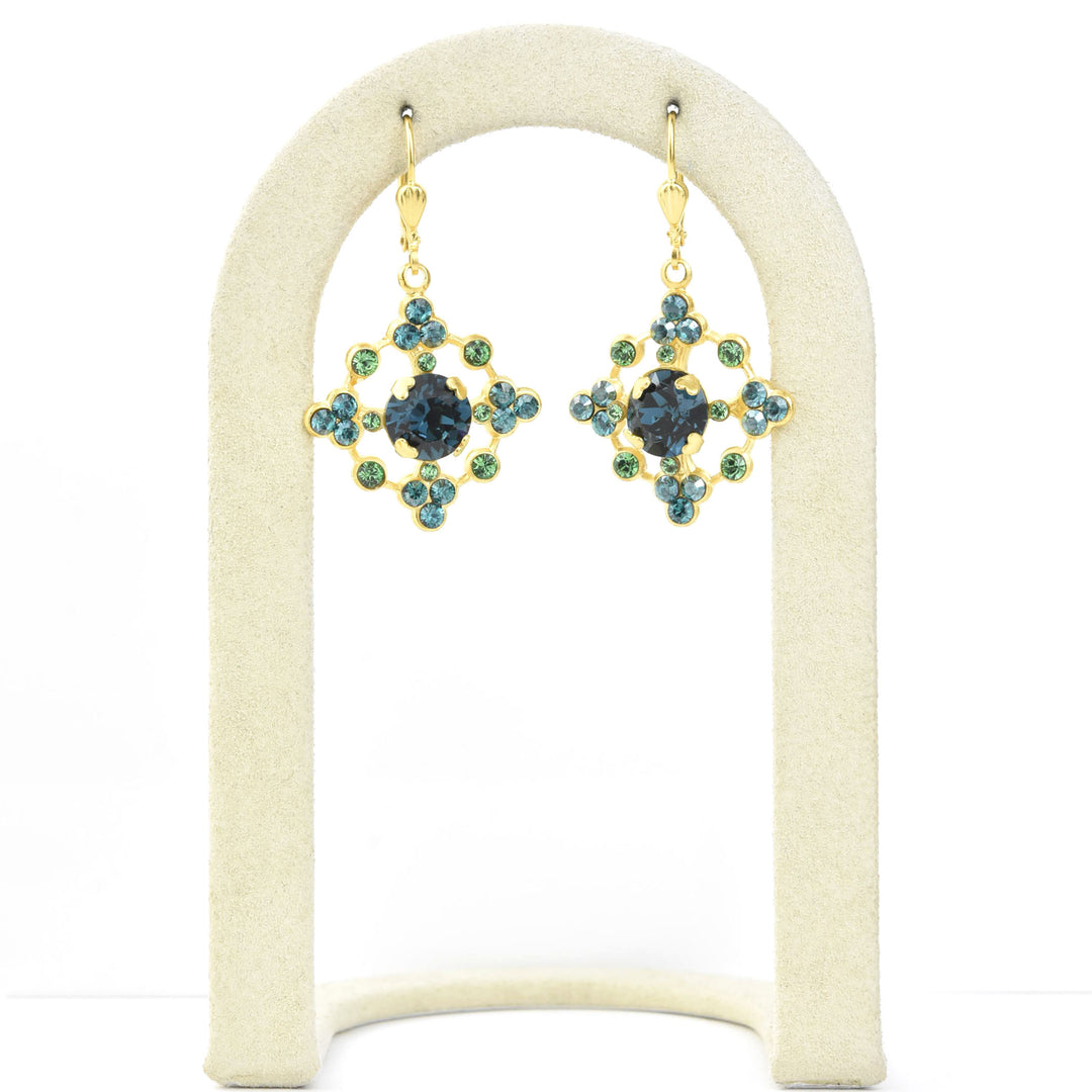 Baroque Crystal Snowflake Earrings - Goldmakers Fine Jewelry