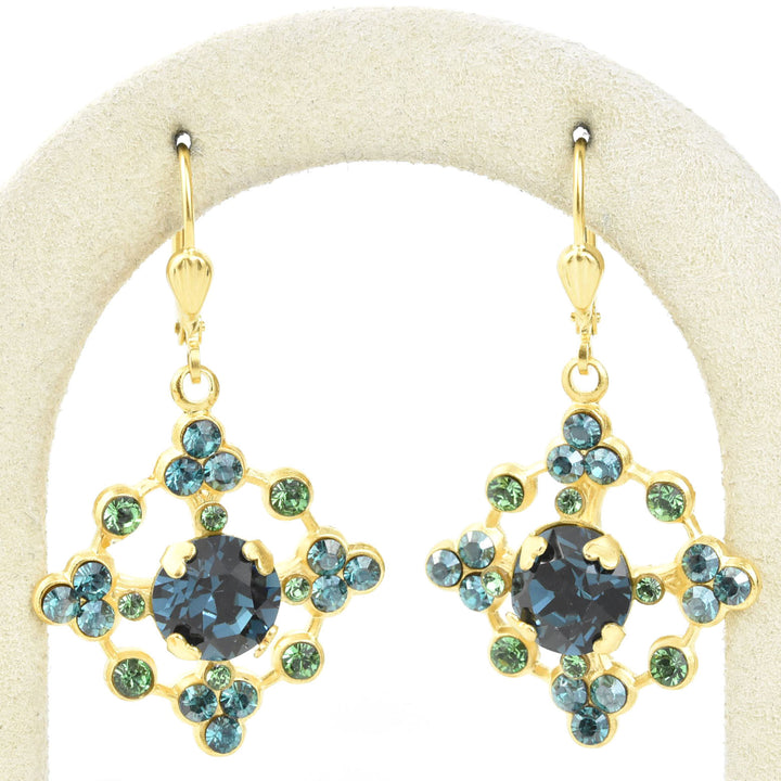 Baroque Crystal Snowflake Earrings - Goldmakers Fine Jewelry