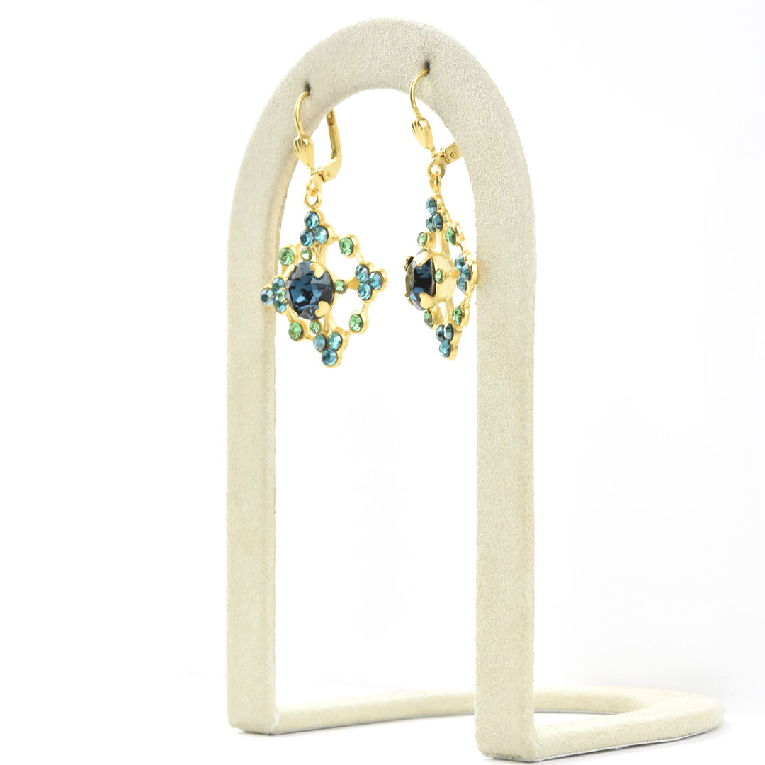 Baroque Crystal Snowflake Earrings - Goldmakers Fine Jewelry