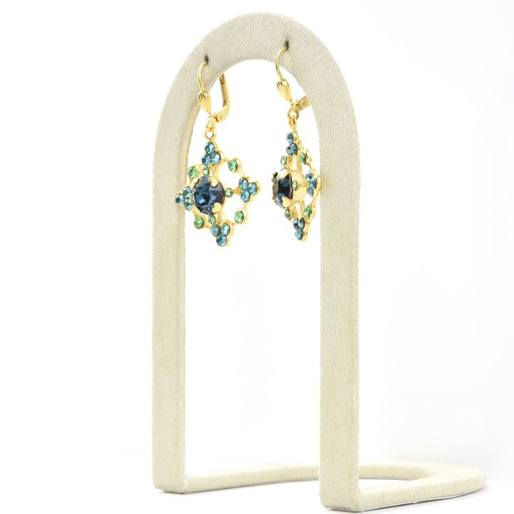 Baroque Crystal Snowflake Earrings - Goldmakers Fine Jewelry