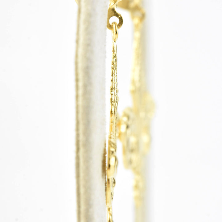 Baroque Fleur-de-lis Earrings - Goldmakers Fine Jewelry
