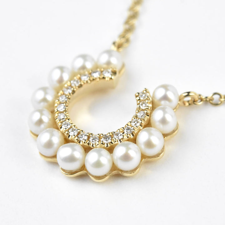 The Juniper: Pearl and Diamond Necklace - Goldmakers Fine Jewelry