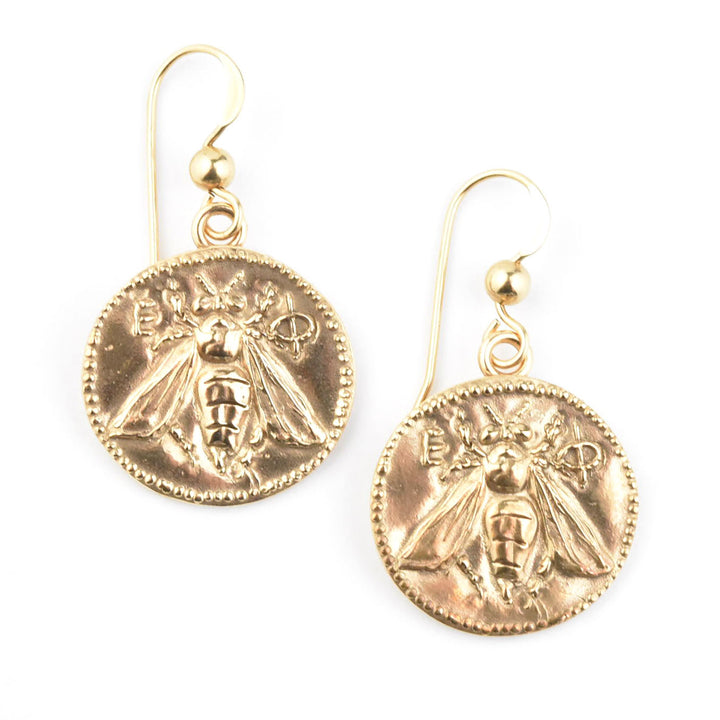 Bee Coin Earrings