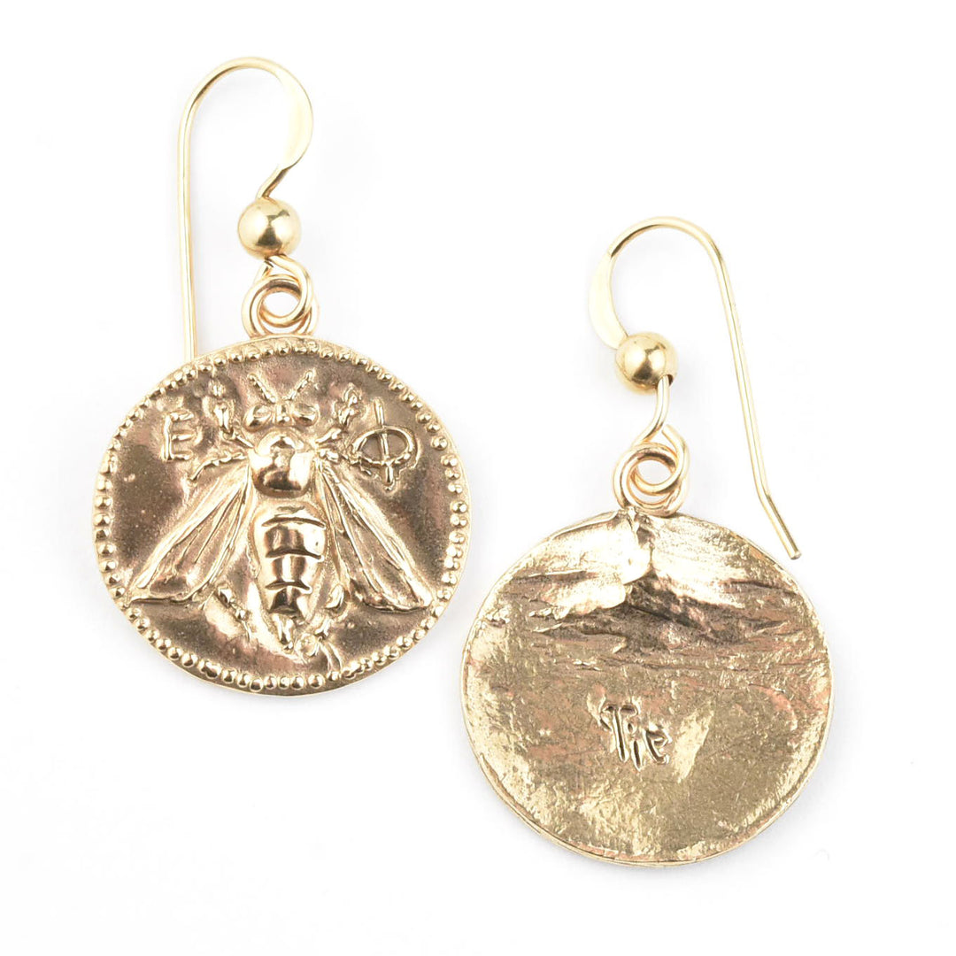 Bee Coin Earrings