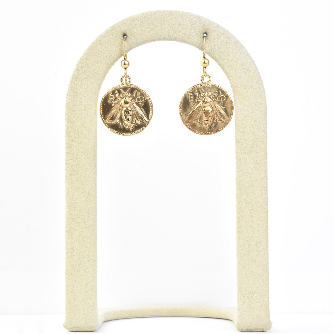 Bee Coin Earrings