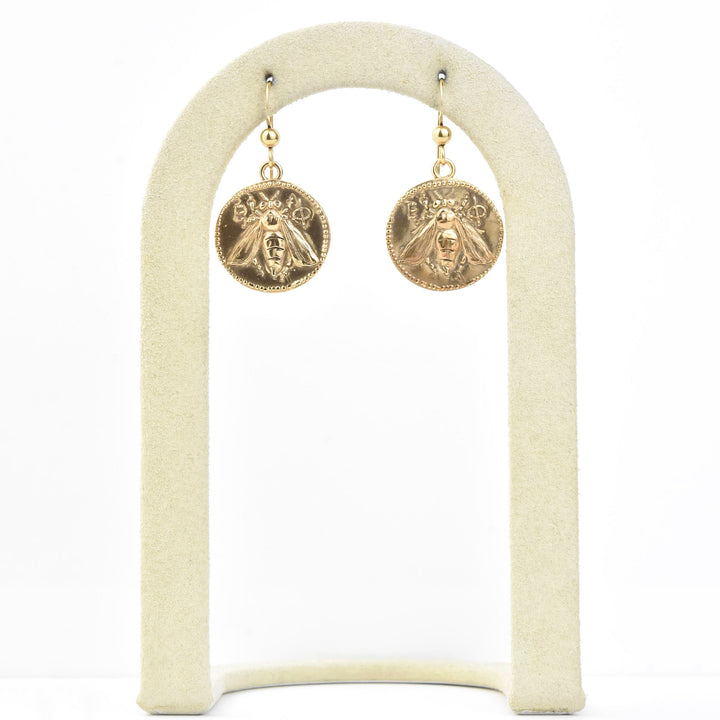 Bee Coin Earrings