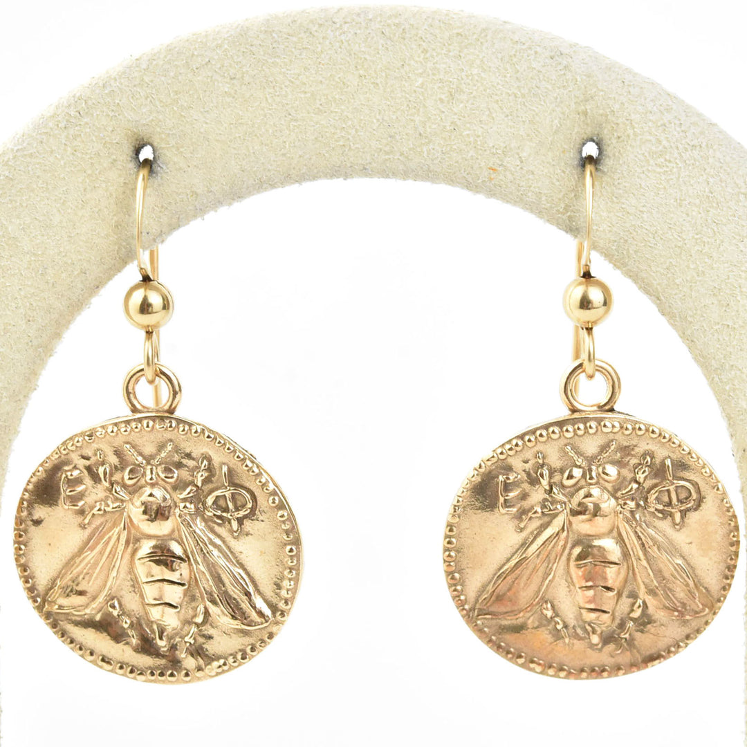 Bee Coin Earrings