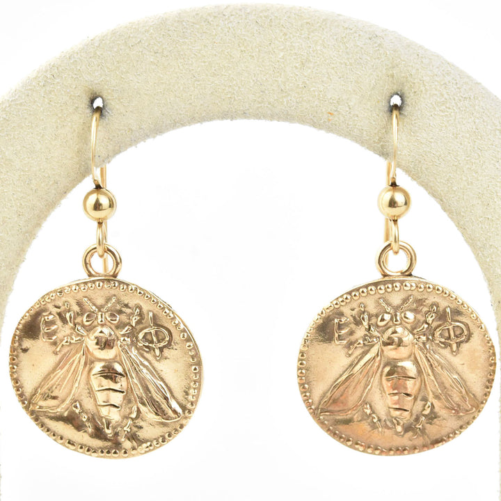 Bee Coin Earrings