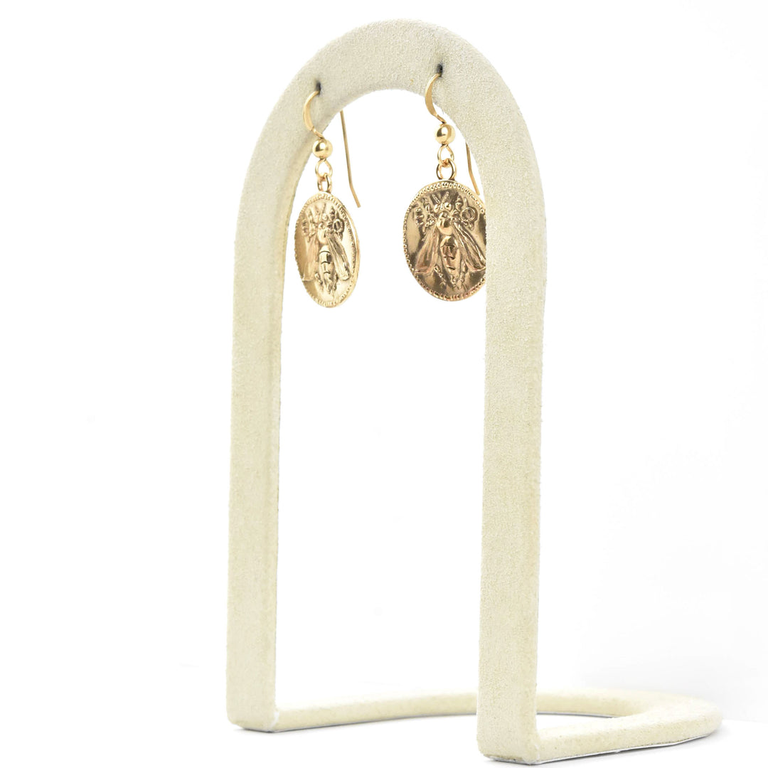 Bee Coin Earrings