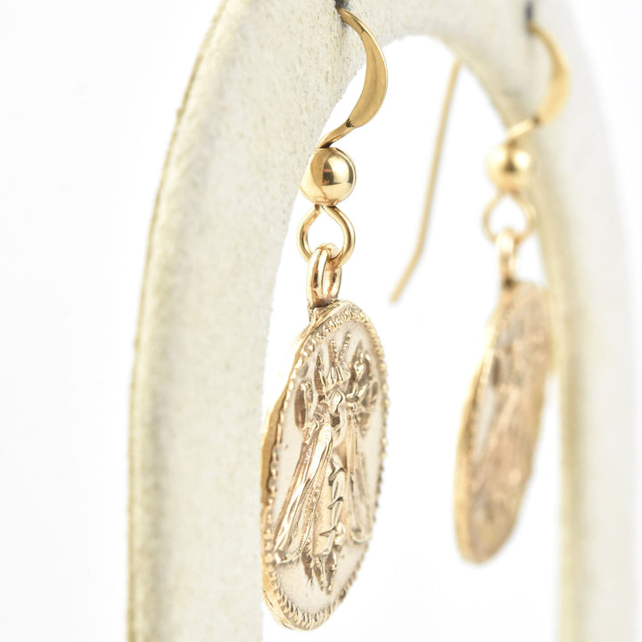 Bee Coin Earrings