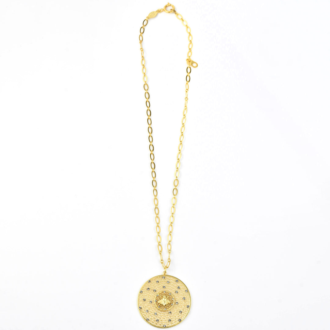 Bee Hive Medallion - Goldmakers Fine Jewelry