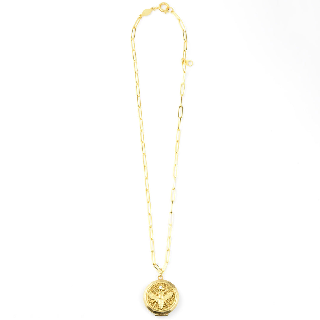 Bee Locket with Crystal