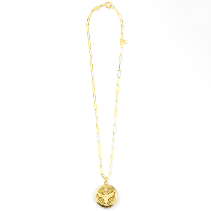 Bee Locket with Crystal
