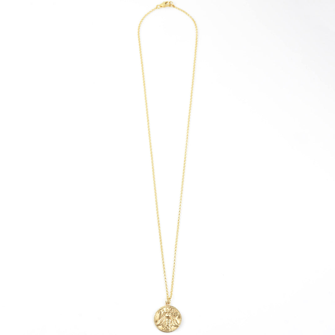 Honey Bee Coin Necklace