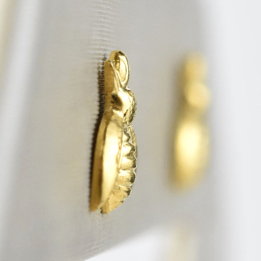 Bee Stud Earrings in Brass