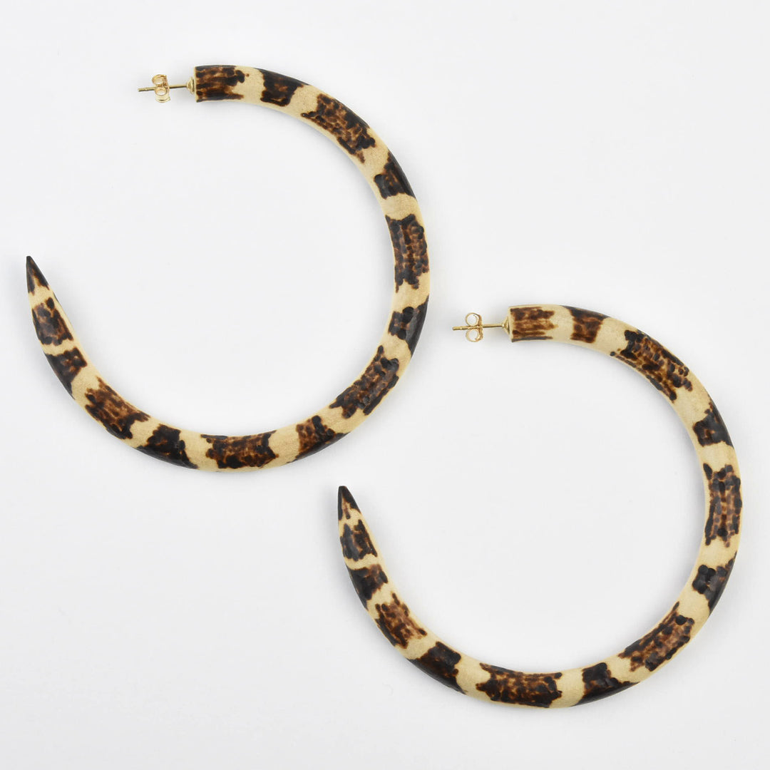 Leopard Large Hoop - Goldmakers Fine Jewelry