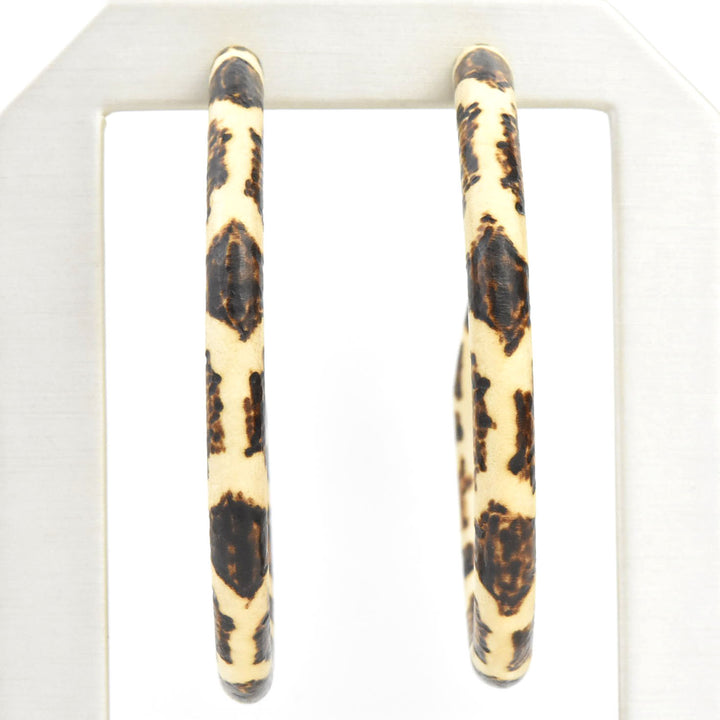 Leopard Large Hoop - Goldmakers Fine Jewelry