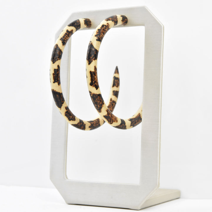 Leopard Large Hoop - Goldmakers Fine Jewelry