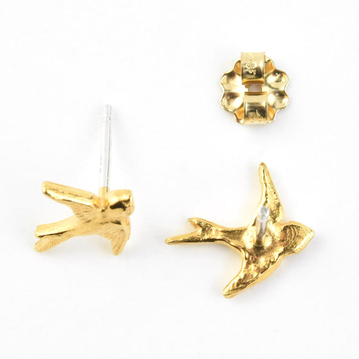 Vermeil Bird Studs