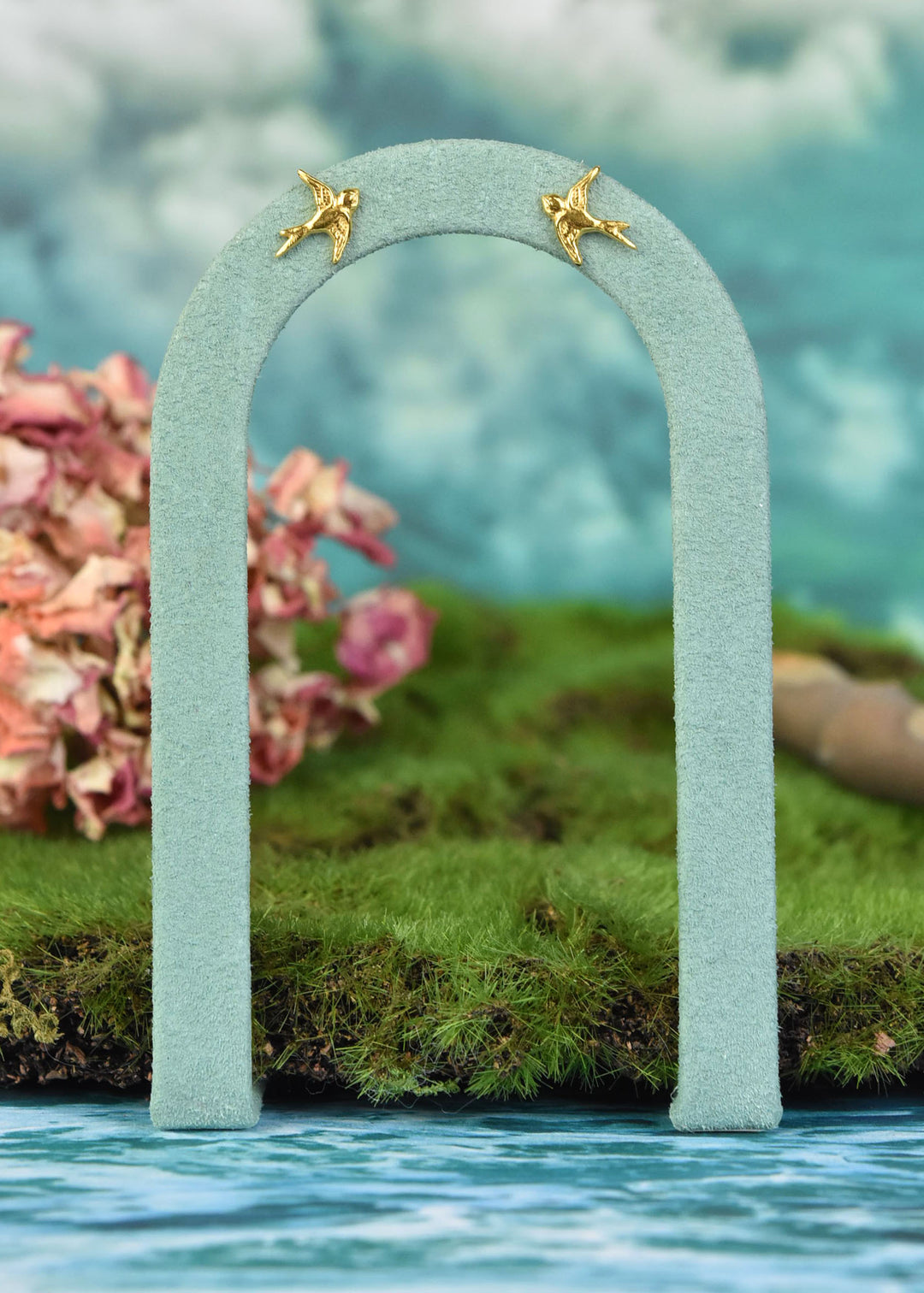 Vermeil Bird Studs