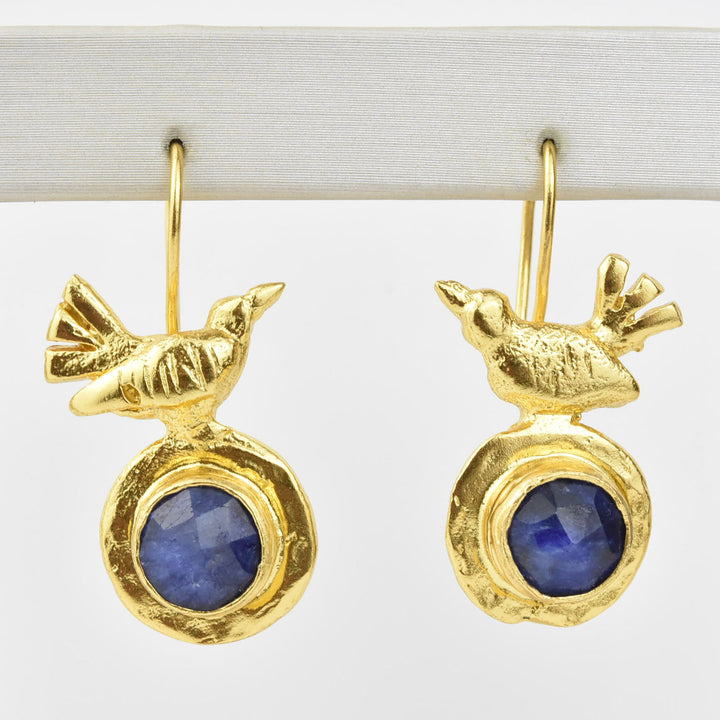 Gold Plated Bird Earrings - Goldmakers Fine Jewelry