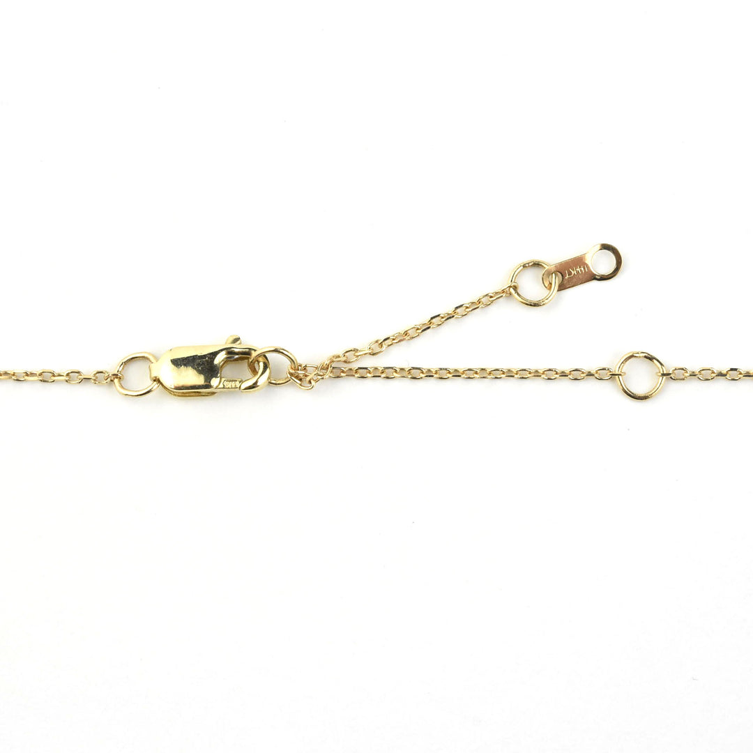 Bezel Set Birthstone Necklace, 14k Yellow Gold - Goldmakers Fine Jewelry