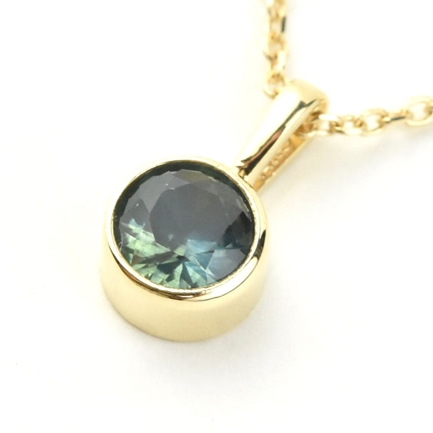 Bezel Set Birthstone Necklace, 14k Yellow Gold - Goldmakers Fine Jewelry