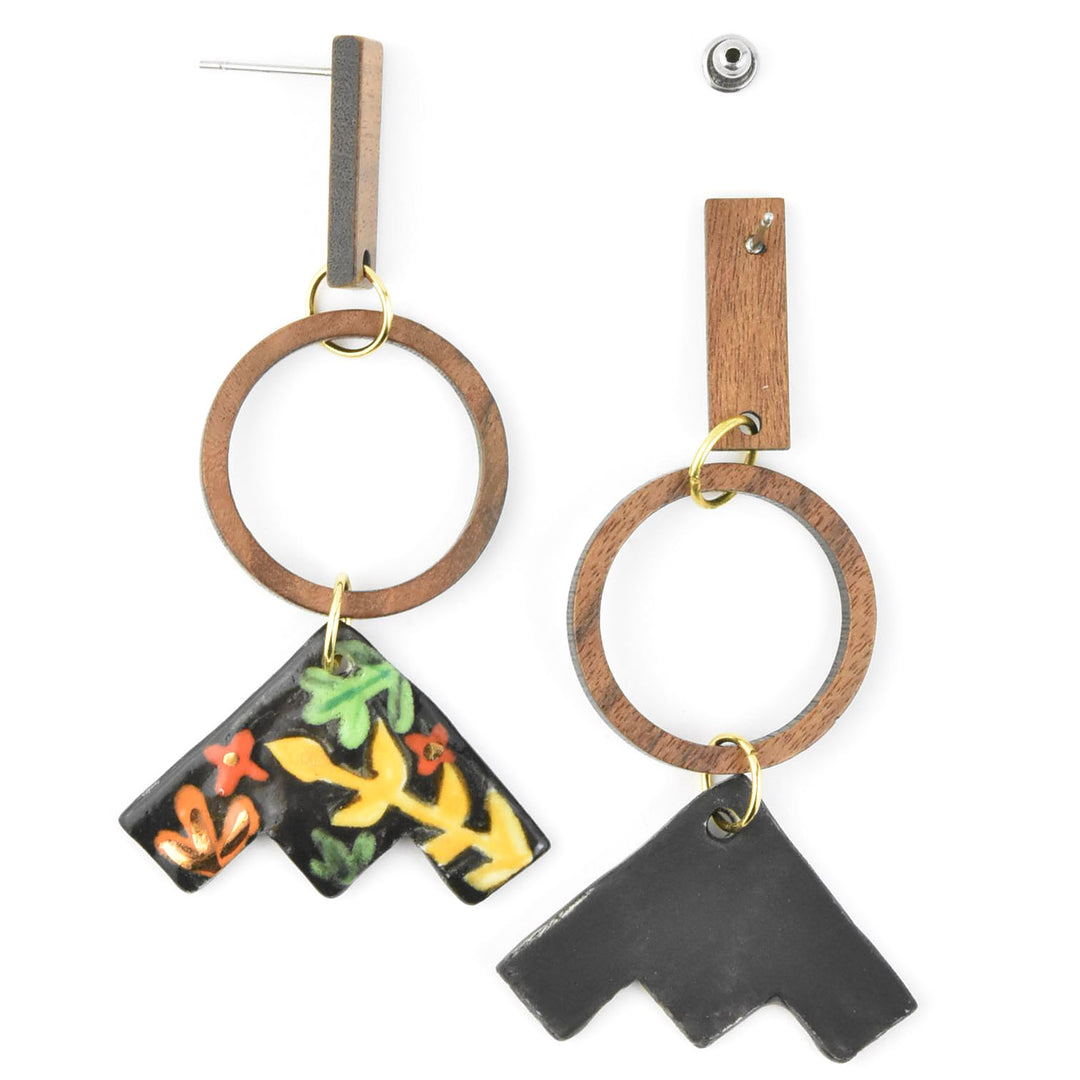 Black Forest Wooden Drops - Goldmakers Fine Jewelry