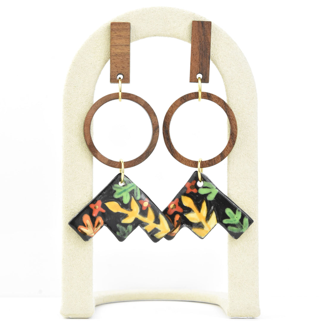 Black Forest Wooden Drops - Goldmakers Fine Jewelry