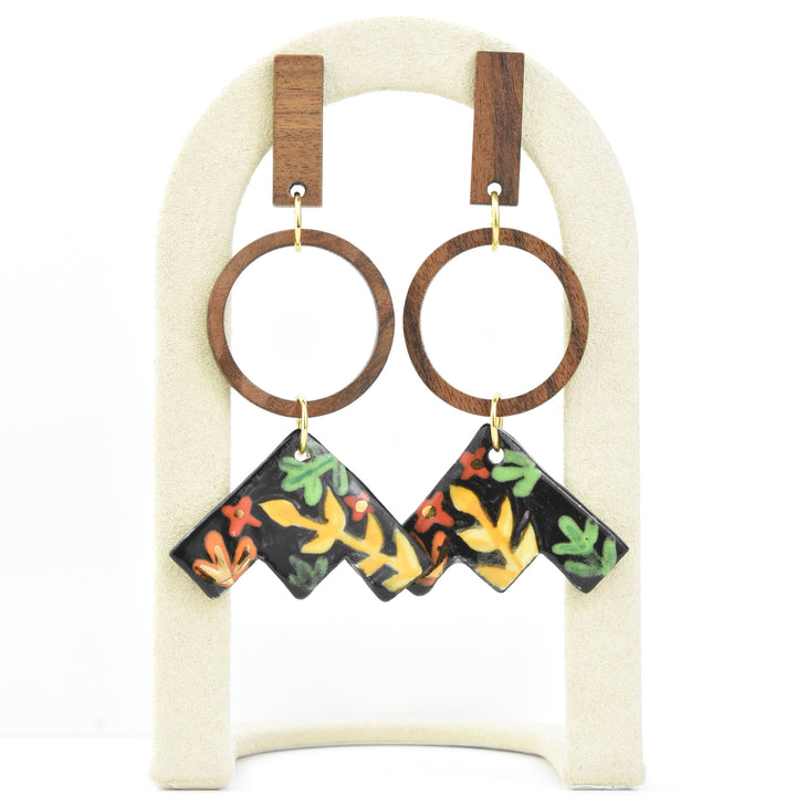 Black Forest Wooden Drops - Goldmakers Fine Jewelry