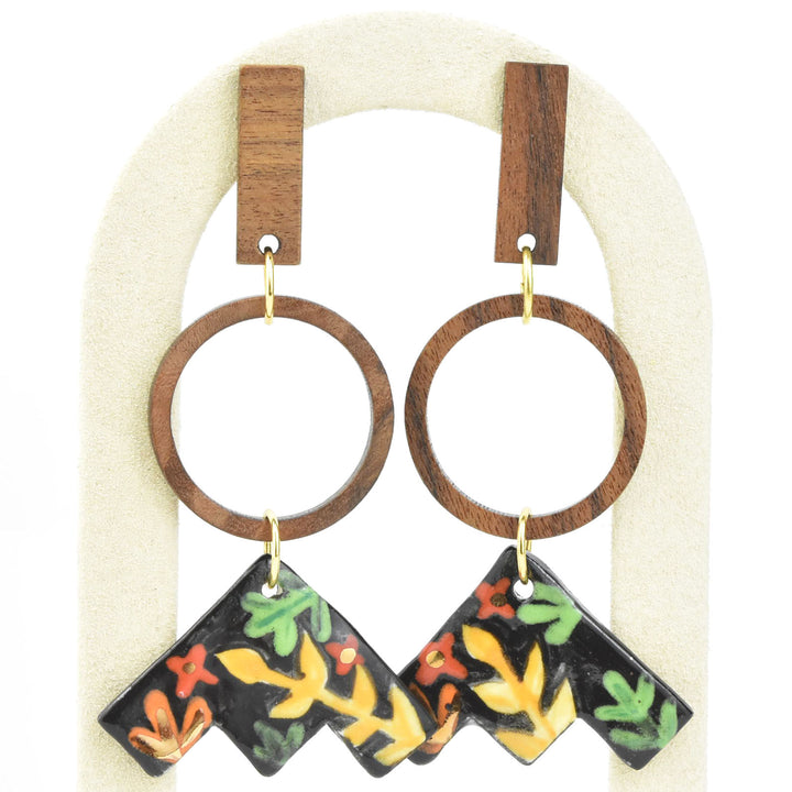 Black Forest Wooden Drops - Goldmakers Fine Jewelry