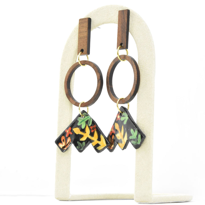 Black Forest Wooden Drops - Goldmakers Fine Jewelry