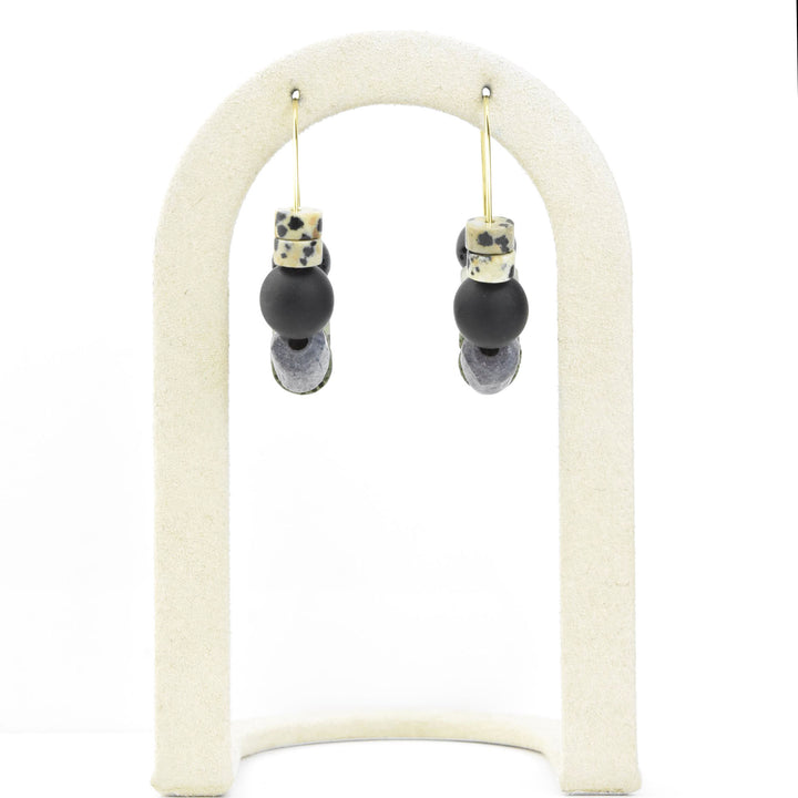 Multi-stone Hoops in Black