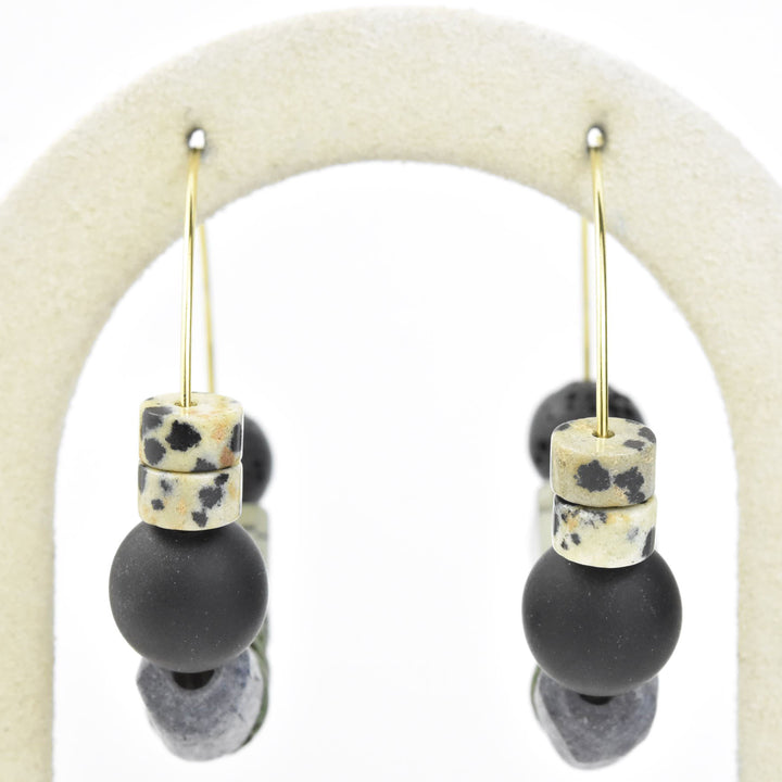 Multi-stone Hoops in Black