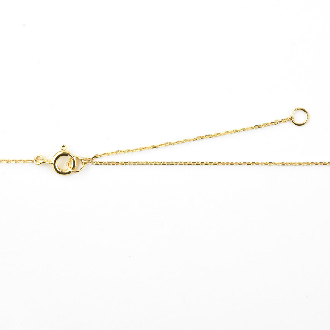 Black Spinel Leaf Charm Necklace - Goldmakers Fine Jewelry