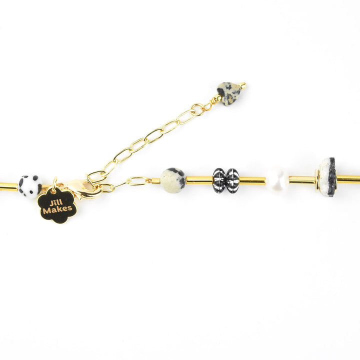 Black & White Beaded Necklace