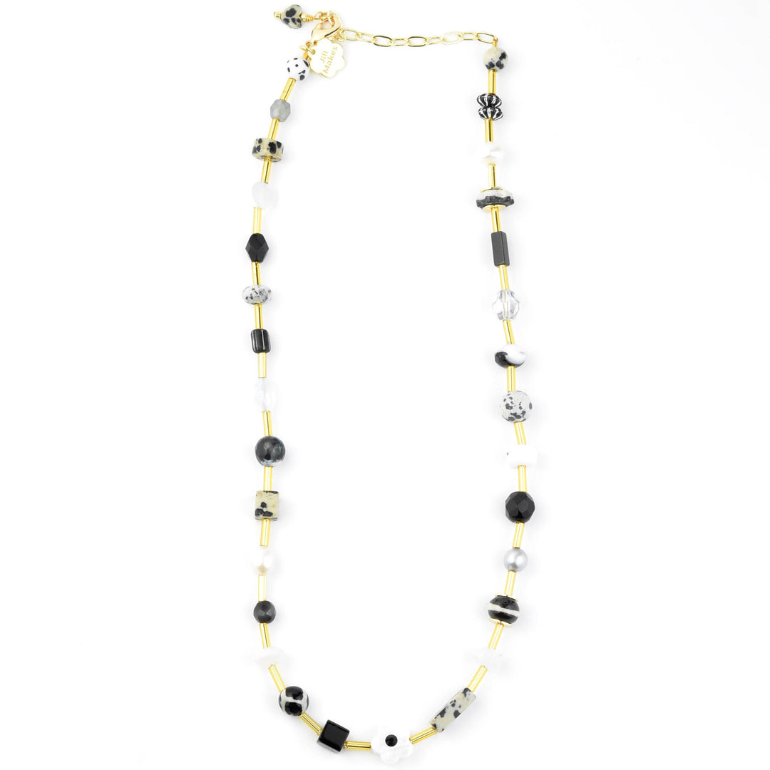 Black & White Beaded Necklace