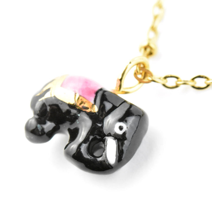 Black Elephant Necklace