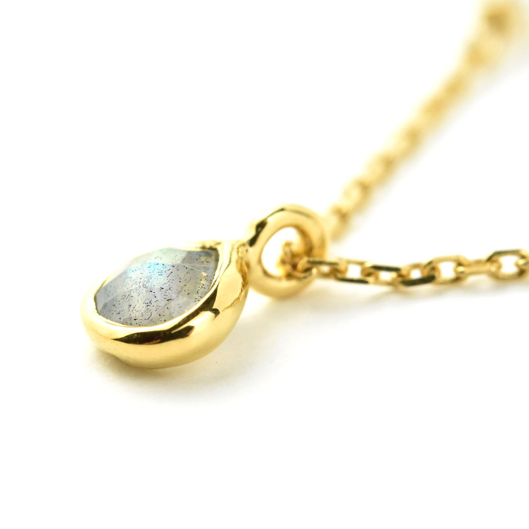 Petite Labradorite & Pearl Necklace