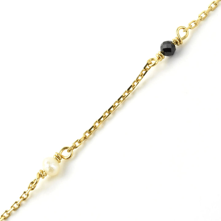 Petite Labradorite & Pearl Necklace