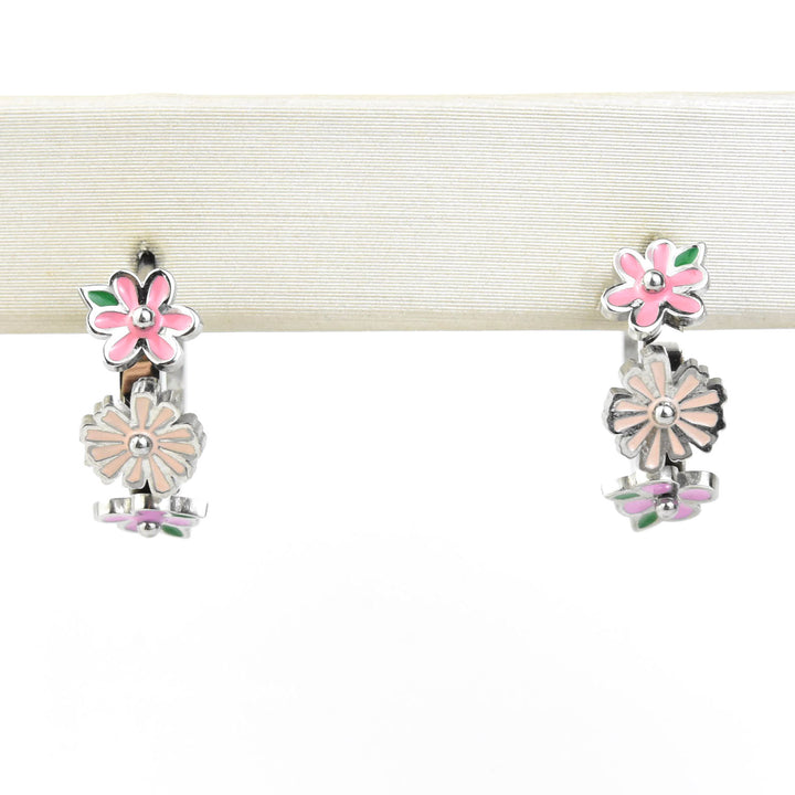 Bloom Trio 3D Huggie Hoops