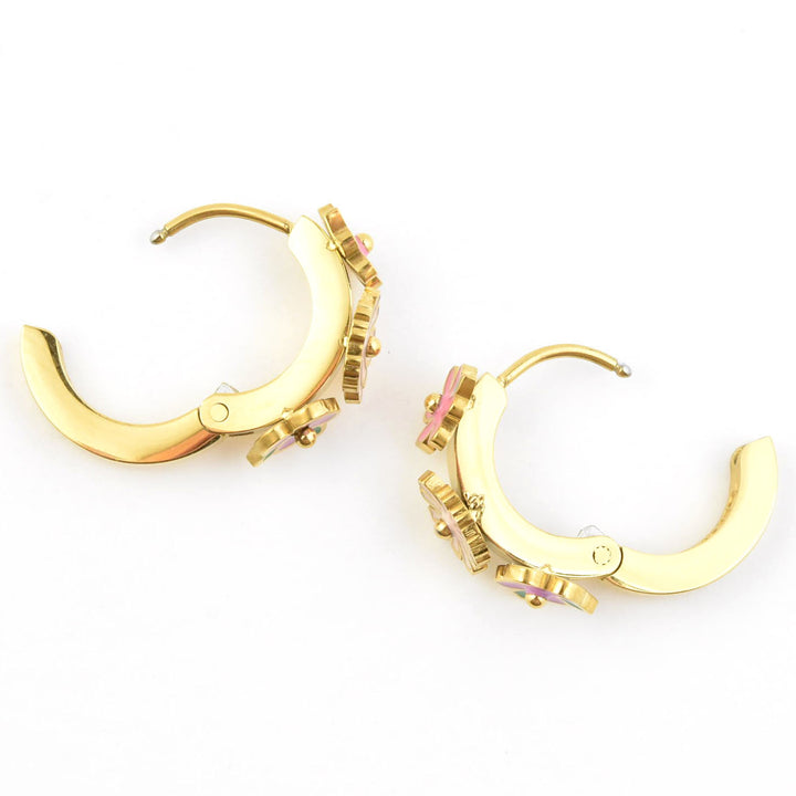 Bloom Trio 3D Huggie Hoops - Goldmakers Fine Jewelry