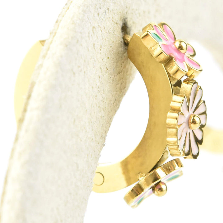 Bloom Trio 3D Huggie Hoops - Goldmakers Fine Jewelry