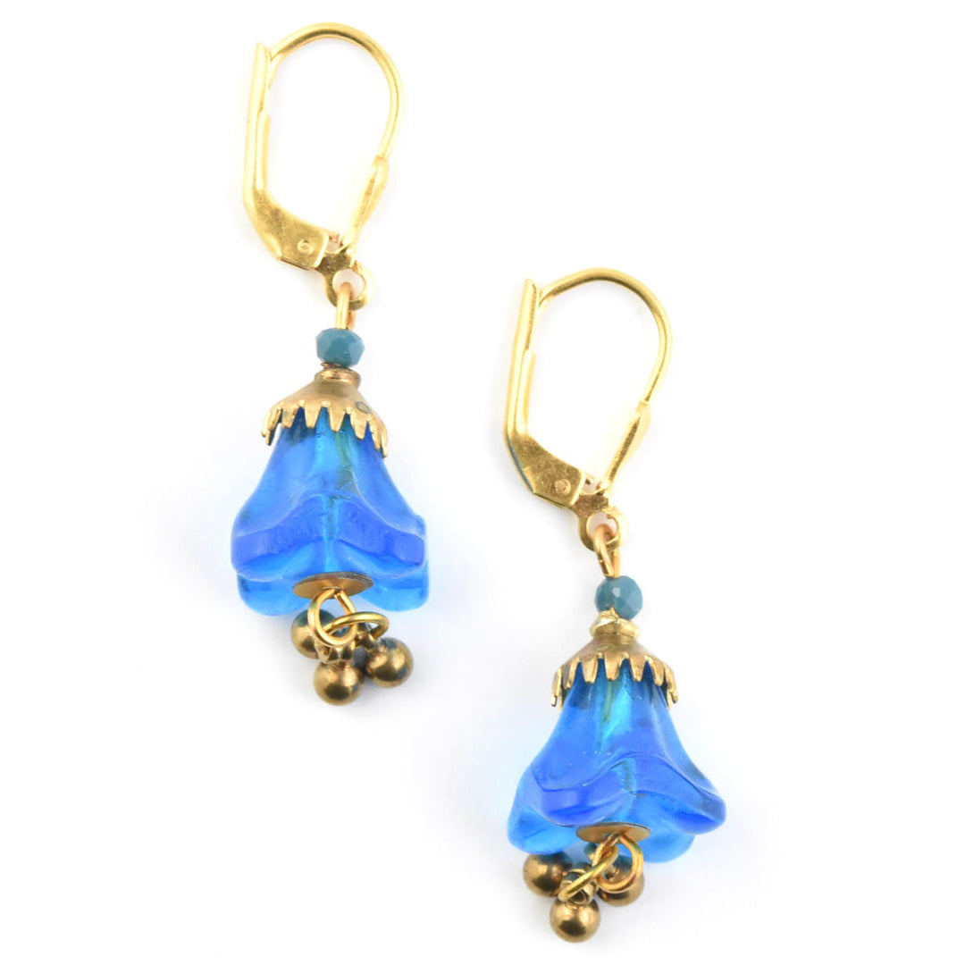 Blue Tulip Earrings