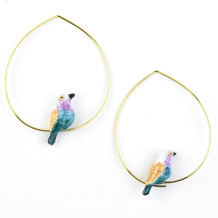 Blue Belly Bird Hoops