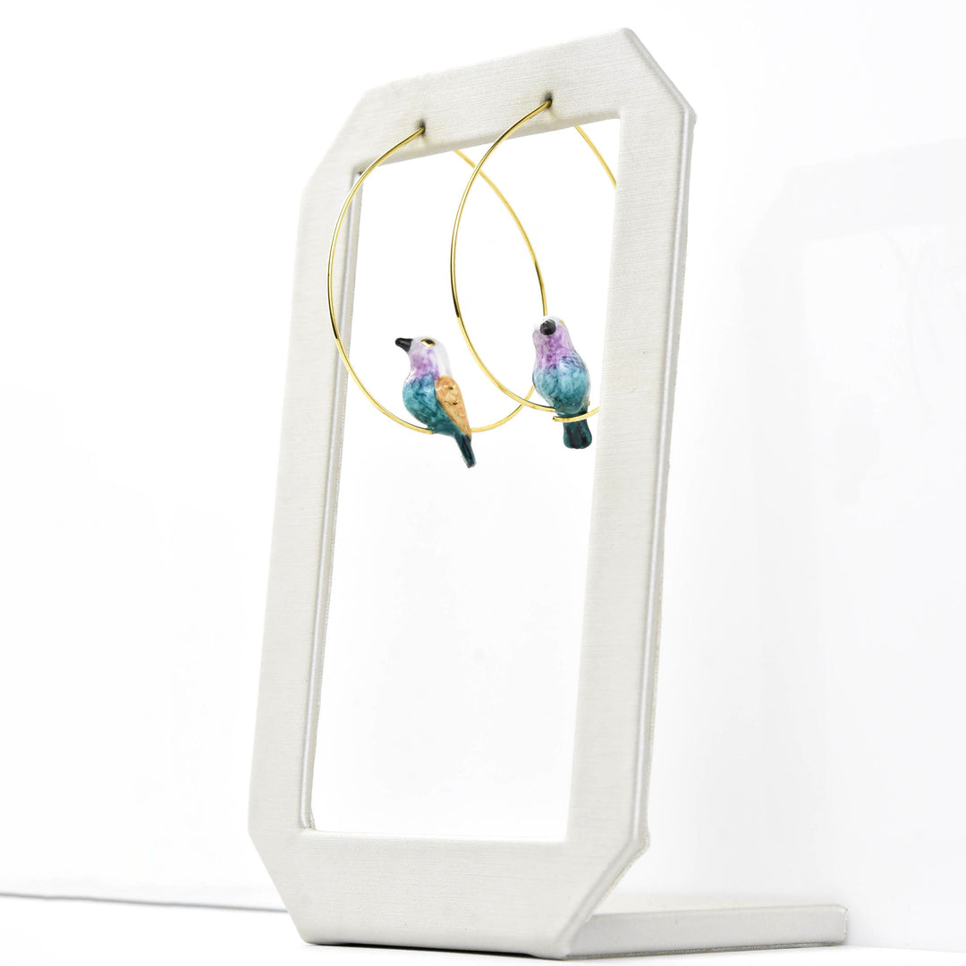 Blue Belly Bird Hoops