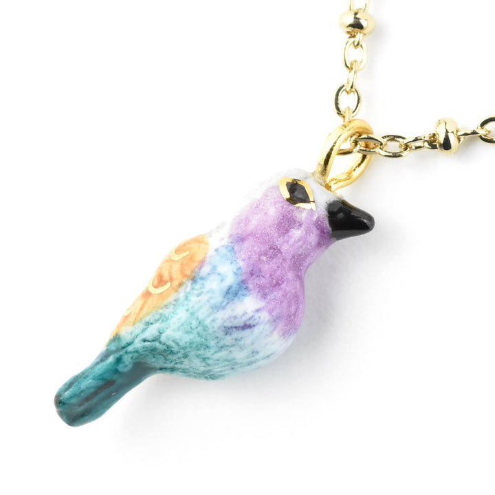 Blue Belly Bird Necklace