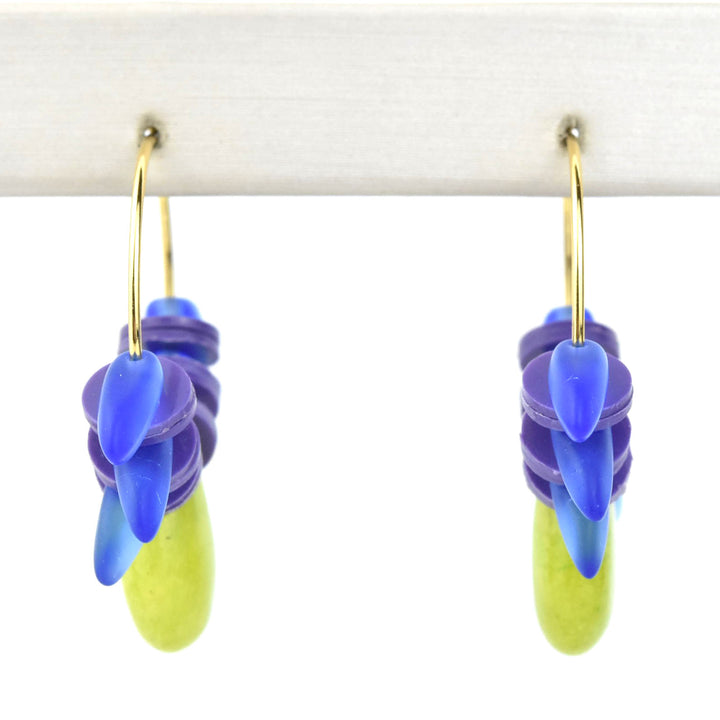 Blue, Green and Purple Mini Hoops - Goldmakers Fine Jewelry
