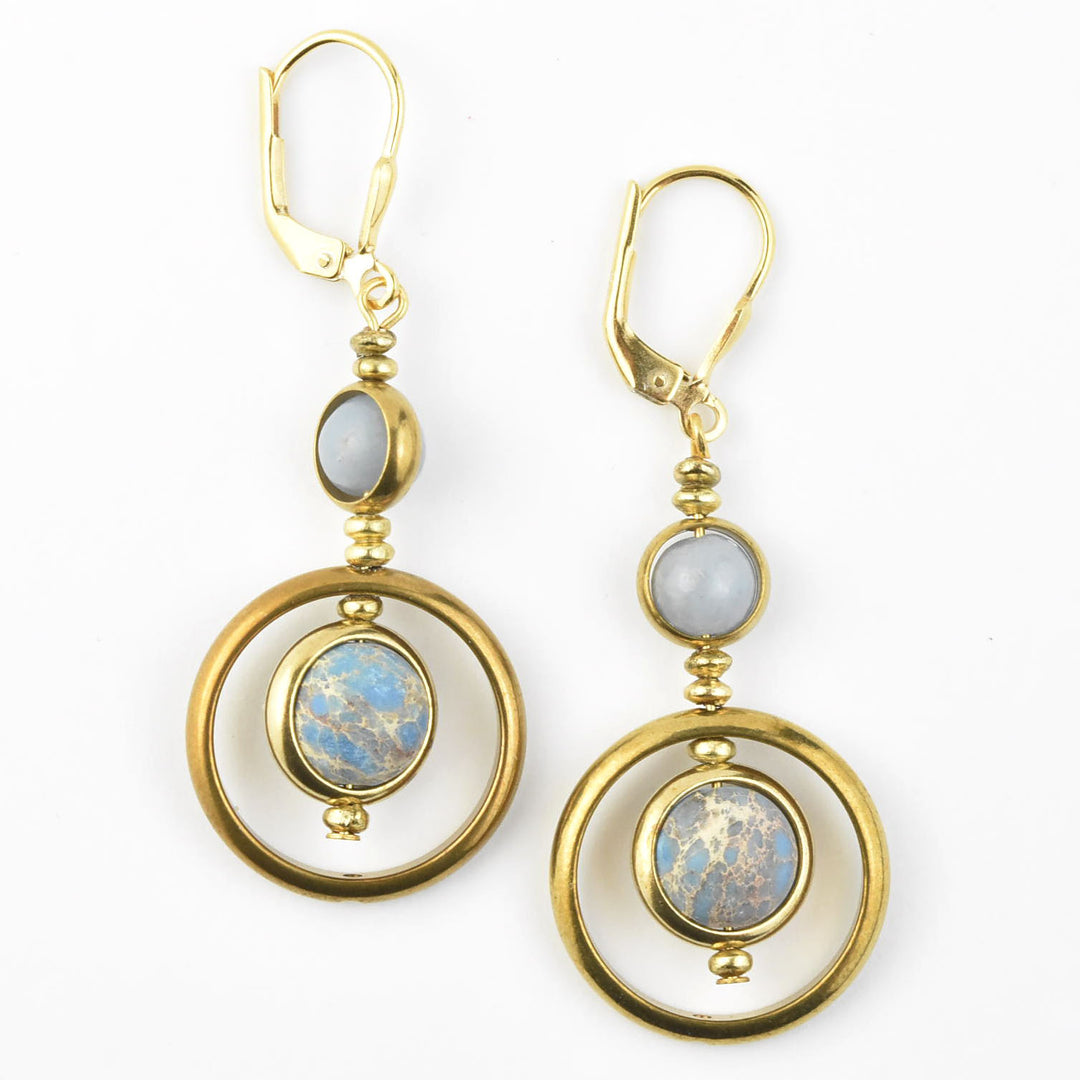 Blue Orbit Earrings